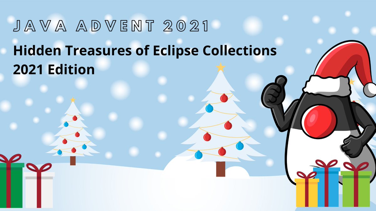 JavaAdvent's tweet photo. @NikhilNanivade started a great tradition in 2018. Every year, he writes about treasures within the @EclipseCollect project. #javaadvent21 wasn't an exception. So check out "Hidden# Treasures Of Eclipse Collections 2021 Edition" here: https://t.co/h5QII79Otc https://t.co/2znnSkSvFN