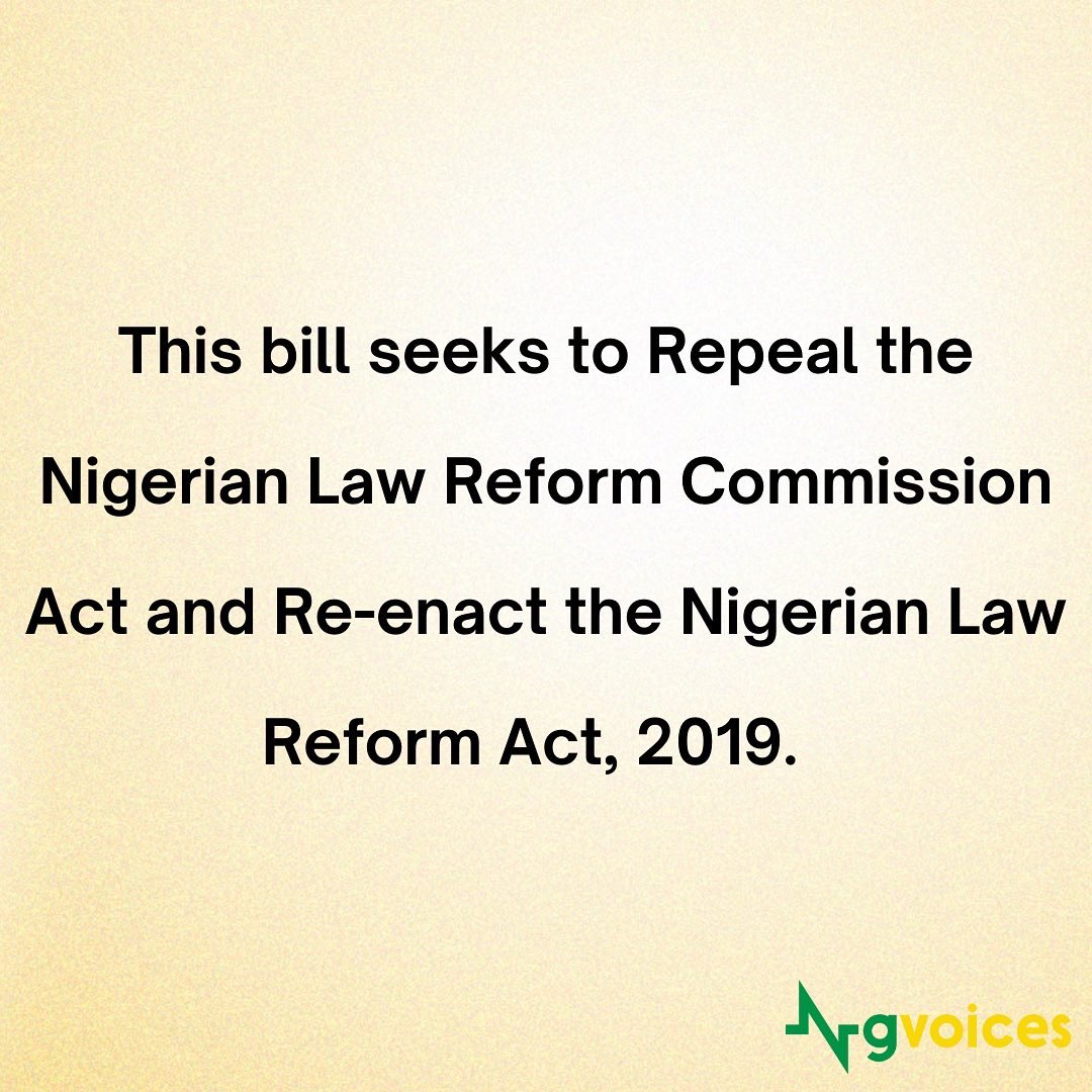 NGvoicesNG's tweet photo. ‼️#billstuesday ‼️
Today on bills, We are taking a dive at the Nigerian Reform Commission Act signed into law on the 15th of February, 2022.
Thank you being supportive. Don’t forget to like and share so others can learn! 😃
#NGvoices #sabiapp #Gogetyourpvcs #2023Elections https://t.co/j2OmyedW9H