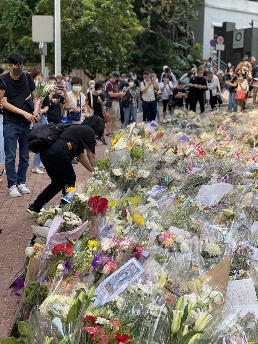 Thousands of HongKongers queued in the heat to pay tribute to Britain’s Queen Elizabeth II.

“You will be remembered for your elegance and legacy: a once free and civilized Hong Kong.” A HongKonger wrote.