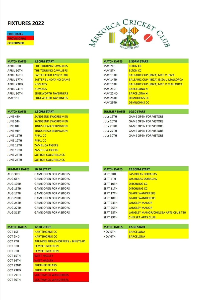 Menorca Cricket Club (@menorcacc) on Twitter photo <a href="/ThatsSoVillage/">Thatโs So Village</a> Alternatively, book a long weekend to Menorca and come and play for us! We have fixtures every weekend until early November currently. Flights available from most UK major airports โ๏ธ๐ <a href="/ThatsSoVillage/">Thatโs So Village</a> Alternatively, book a long weekend to Menorca and come and play for us! We have fixtures every weekend until early November currently. Flights available from most UK major airports โ๏ธ๐
