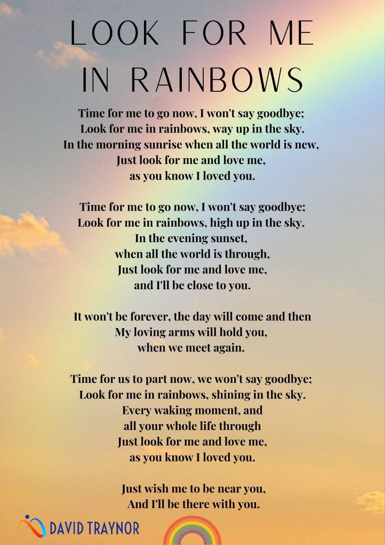 David_Traynor's tweet photo. Good morning everyone ! 🌈
This poem says it all ❤️
#rainbows #lookforthesigns #lovedonesaround #alwayswithyou #eternallove #lifegoeson https://t.co/oUl1KEFKsj