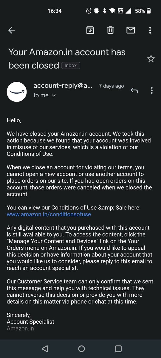 vabi2201's tweet photo. @amazonIN its been 7 days my prime has been blocked for unknown reason.there has been no communication on this,i have requested sever call me back request but all in vain.can someone please help here ?am nt able to use prime video and music.please help here respect your customer https://t.co/aasgN5q1Mt