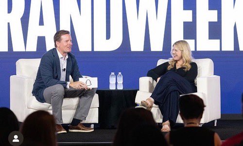 RobinKTriplett's tweet photo. No giggles or hand gestures were spared at @adweek #BrandWeek this week. Enjoyed our main stage presentation on “Building Transformative Experiences for Gen Z” with #SnapChat and sharing work from the most incredible team. #IWorkForCoke 🥤❤️ https://t.co/jnsa80y1Sf
