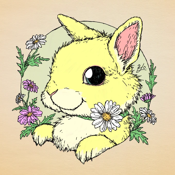 HelloToday's #cryptoluckybunny is...『Crypto lucky bunny』 No.7 DaisyOwned by Sweet_Retrospect#Daisy #デイジー #うさぎ #NFT#nftcollector #NFTart#NFTCommunity #NFTartist  #NFTs #NFTcollectibles # 
