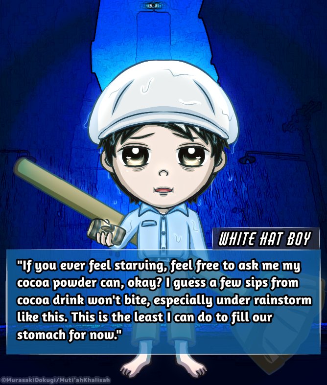 mutiah_khalisah's tweet photo. White hat boy/Tok Aba credit to Monsta. Background credit to Bandai Namco &amp; Tarsier Studios. #crossover #Littlenightmares2 #tokaba #Mechamato #cocoa #BoBoiBoy #fanficlore #rainstorm #palecity #broom https://t.co/EkFE1HgZlf