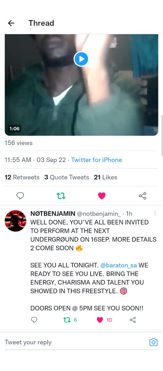 Baraton_RSA's tweet photo. Killed a beat by @HerculesBeats & @notbenjamin_ took the no.1 spot and killed my Performance at #StreetFest6 , sharing the stage with my favs bo @ItsPriddyUgly , @ZuluMecca , @Phantom_Steeze , @wichi1080 and many more great Artists. https://t.co/0eXl0R0BCi