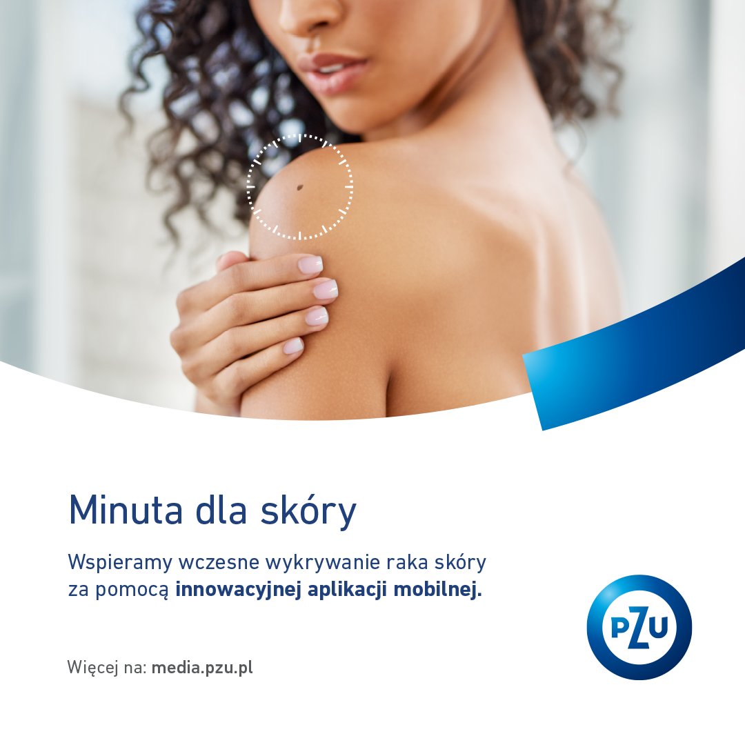 GrupaPZU's tweet photo. Wczesne wykrycie czerniaka może uratować Ci życie❗️ #Skinvision to nowoczesna aplikacja, dzięki której samodzielnie zbadasz zmiany na swoim ciele 📲. Narzędzie wykorzystuje sztuczną inteligencję (AI) i jest wstanie, wykryć raka skóry u 90% osób z tą chorobą! 
#MinutaDlaSkóry https://t.co/wSzDjvgN4i