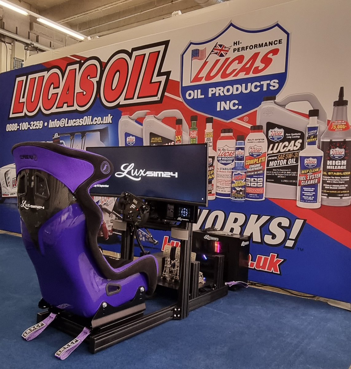 We are all setup and ready for the Automechanika Show with Lucas Oil come see us at Hall 9.1 Stand B90 

#amf22 #race #simulator #simracing
