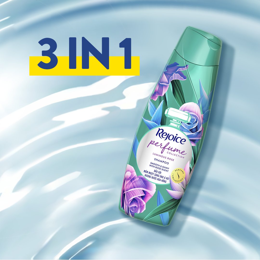 Start your day right by using Rejoice’s Perfume Collection Luminous Rose! 🌸

With it’s 3 in 1 benefits – shampoo, conditioner, and perfume in one bottle – hair is humok, humot, and healthy all day! 💚

#RejoiceGirlGwapaKaDai