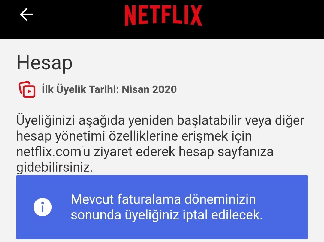 Son zamdan sonra 2 yıllık netflix aboneliğimi sonlandırdım.  Böyle devam edin 😀👍