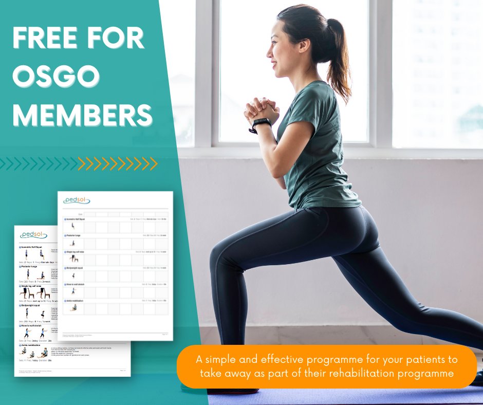 We’ve created a free template of ankle exercises and a checklist that you can use for your patients. You can pop it straight into the Team HQ on your Osgo account so that you can share it with the whole team to use and print off for their patients.  

⬇️⬇️
osgo.co.uk/workplace/home…