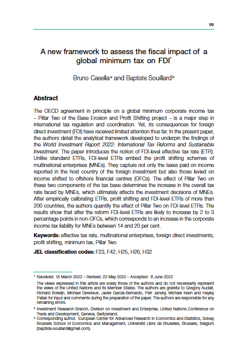 What would be the fiscal impact of a #GlobalMinimumTax of 15% on #FDI?

➡️ We find that #Pillar2 could raise the tax liability of #MNEs on #FDI income by ~ 15%.

📄 Paper: tinyurl.com/yc8m5uvz
🗃️ Excel: tinyurl.com/nhck6bna

#BEPS #TaxTwitter #Tax #TaxAvoidance #EconTwitter