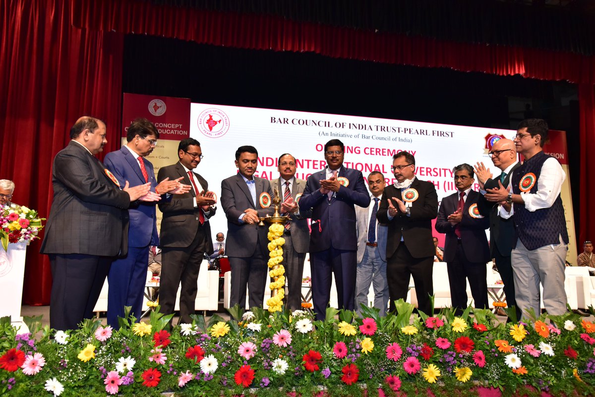 IIULER_official's tweet photo. 🪔 #Inauguration #IIULER 🪔
𝗖𝗵𝗶𝗲𝗳 𝗠𝗶𝗻𝗶𝘀𝘁𝗲𝗿 𝗼𝗳 𝗚𝗼𝗮, Shri Dr Pramod Sawant inaugurated the India International University of Legal Education and Research (𝗜𝗜𝗨𝗟𝗘𝗥) by BAR Council India Trust-Pearl First on the 9th of June, 2022 at Kala Bhavan, Sancaole, #Goa https://t.co/WZs3uo92wY