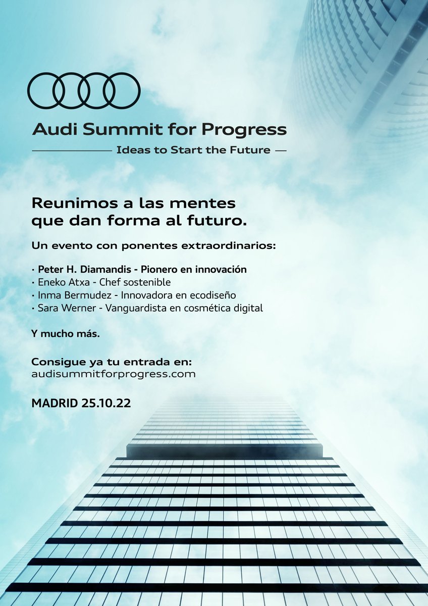 Audi Summit for Progress convierte Madrid en la capital mundial del progreso y la movilidad sostenible - prensa.audi.es/2022/09/13/aud…