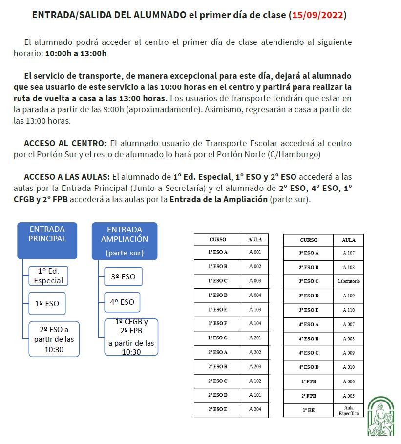 IESSanIsidro_'s tweet photo. Horario y puertas de entradas y salidas del día 15 de septiembre https://t.co/Mx5vGCzCs5