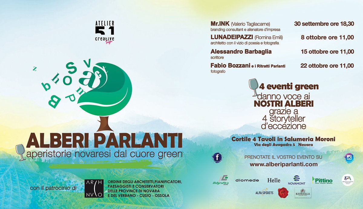 turinschool's tweet photo. Siamo lieti di annunciare che, come @FondazioneAmbie, siamo media partner dell'iniziativa "Alberi Parlanti", ciclo di incontri che si terrà a #Novara per riflettere sul ruolo di piante e alberi nella rappresentazione e nel racconto del territorio. https://t.co/lQrcTcWXqF