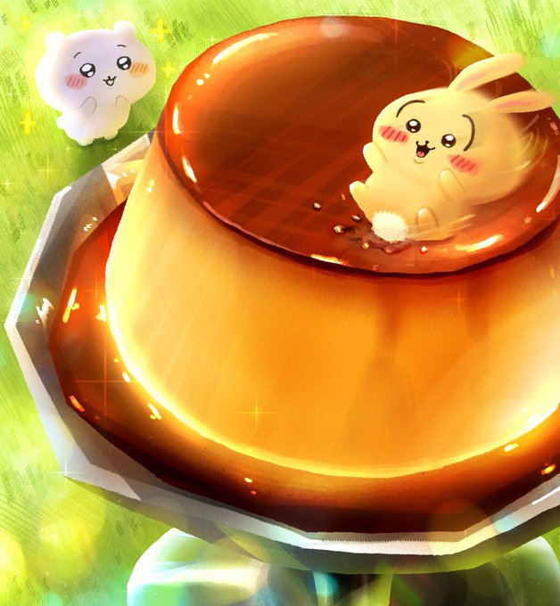 ちいかわとうさぎとかためのプリン 
