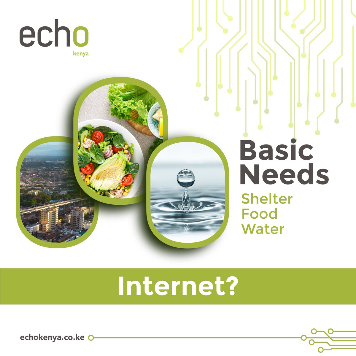 EchoKenya_'s tweet photo. Would you consider the internet a basic need?
Let us know in the comment section below.
Say Jambo for more information on our internet services at info@echokenya.co.ke
#echokenya #echo #kenya #nairobi #mombasa #internet #echoke https://t.co/lQx7bx5eKj