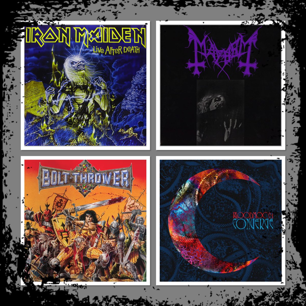 DarkEarthMetal's tweet photo. Morning #moshers 🤘🏻
Here’s 4 🔥 #vinyl LP sellers from last week. A high quality mixed bag of bangers!
#IronMaiden - Live After Death
#Mayhem - Live in Leipzig
#BoltThrower - War Master
#Converge & #ChelseaWolfe - Bloodmoon I
#HeavyMetal #BlackMetal #NWOBHM #IndieRecordShop https://t.co/Og6moLiUJ3