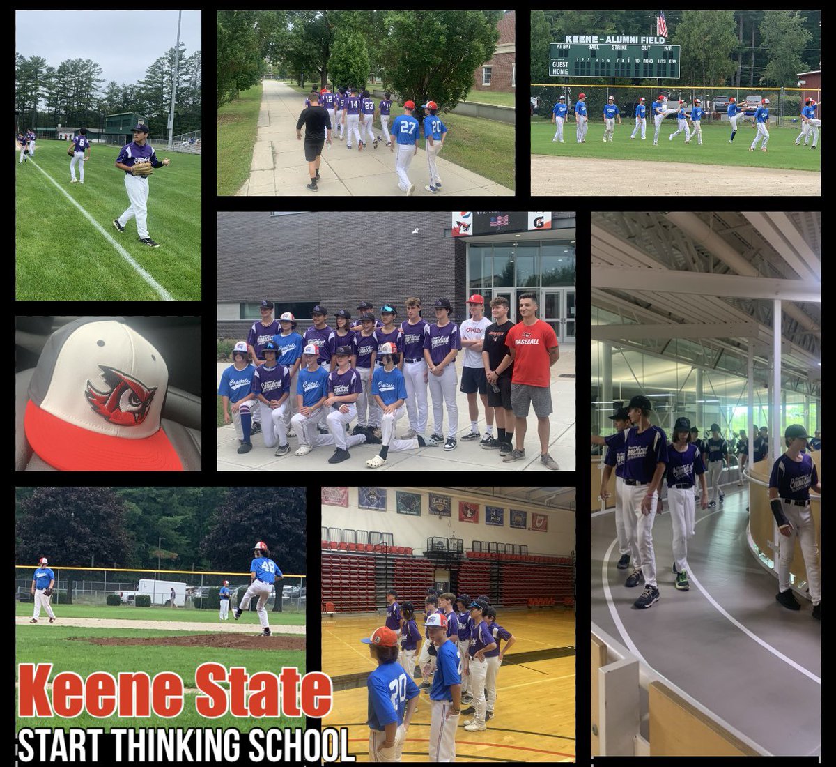 EC__Baseball's tweet photo. Some #YoungBloods took advantage of being on the KSC Campus. Great way to begin your journey. Also an honor to play at historic #AlumniField, home of @Post4Keene @KHS_Baseball_ @swampbats_keene. THANK YOU @KSCBaseball @EC__Baseball @CTcapitals! #GetonCampus #FlightPlan #ctbase https://t.co/BaTkdkvf4K