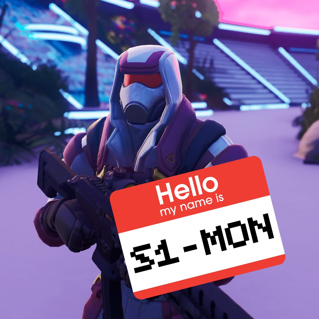 D4YLOfficial's tweet photo. Meet S1-M0N, he may look like a bot, but he's come to work today to make sure you have an amazing time Deathrunning, Looting and Shooting. 2017-7714-8925 #D4YL #FortniteCreative https://t.co/5sF4yChx7F
