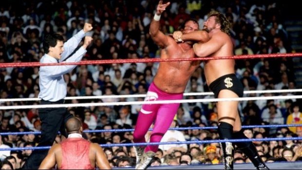 ShoneCold's tweet photo. #WrestleMania 6️⃣
🟡🔴 The Ultimate Challenge 🟠🟢
It’s Title vs Title @HulkHogan vs @UltimateWarrior in a huge main event! #Demolition look to 3-peat & @JakeSnakeDDT vs @MDMTedDiBiase for the Million💲Title
Big thanks to my #hWo bro @Taggsy79 for the 📼
#RoadToWrestleMania https://t.co/oOIyMghhTA