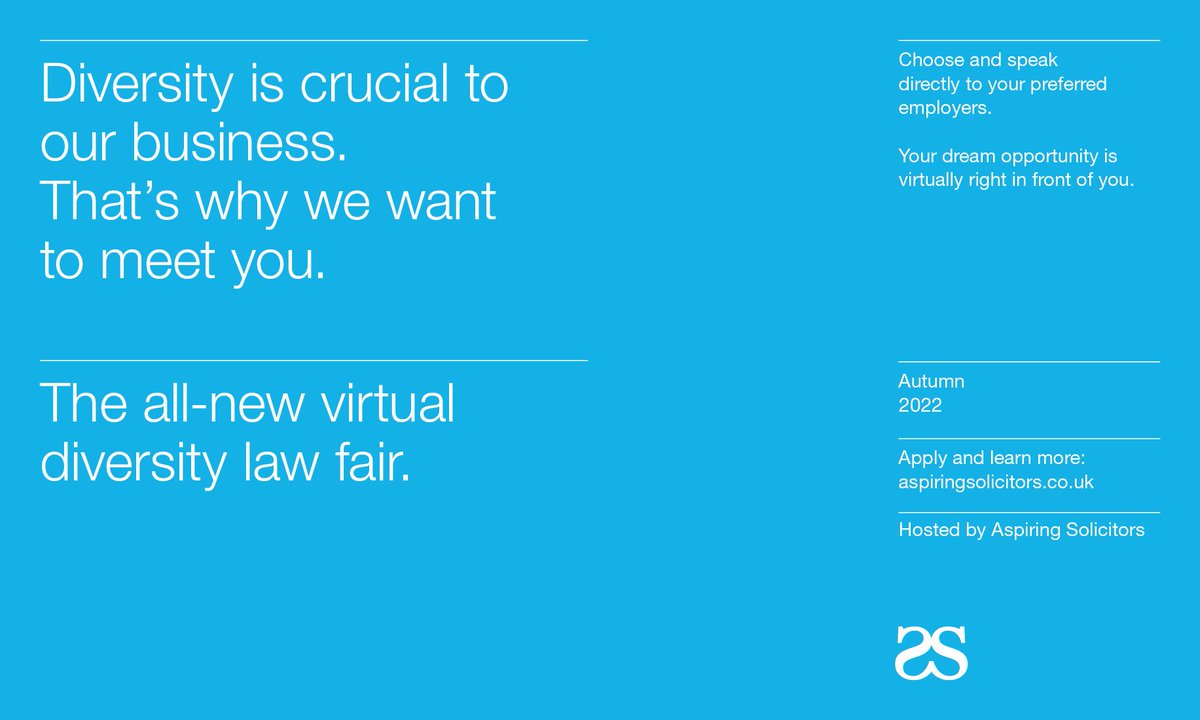 We were happy to attend the first Aspiring Solicitors Virtual Diversity Law Fair yesterday and meet so many talented students. We will be attending more across the next few months and can't wait to meet you! <a href="/access2law/">Aspiring Solicitors</a>