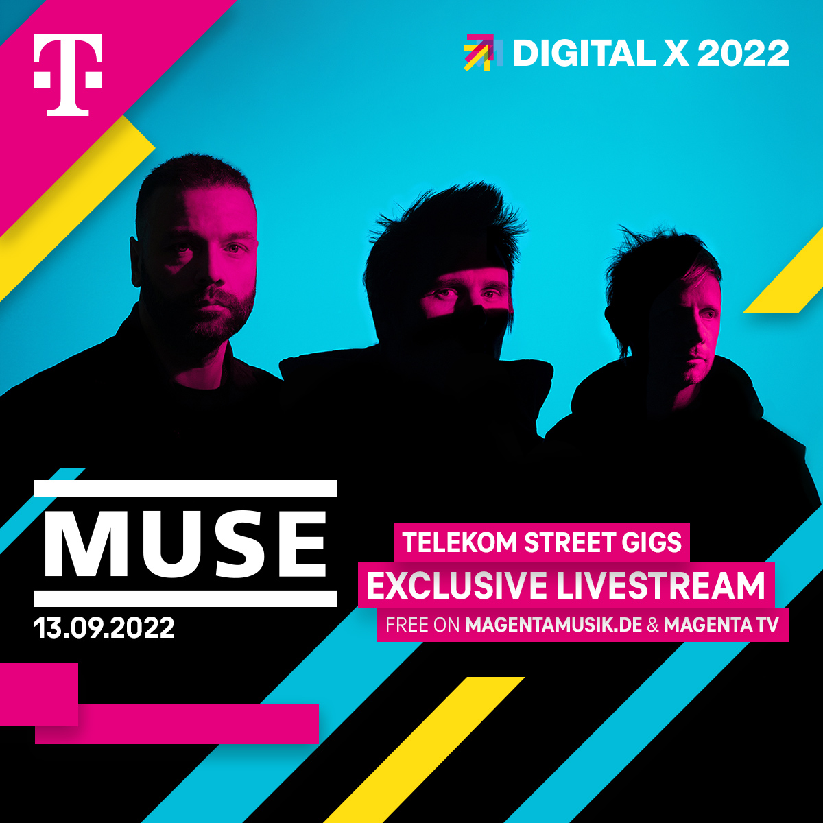 muse's tweet photo. TONIGHT! Free live stream at 7.10pm BST / 8.10pm CEST for Telekom Street Gigs at Digital X 🔥
Watch here: https://t.co/2gOqEYSoWd 
@MagentaMusik #MagentaMusik #DigitalX https://t.co/I0frShLWgj