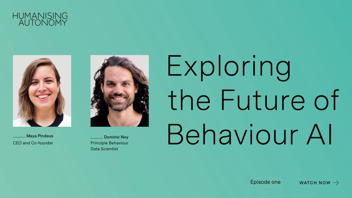 Humanising_AI's tweet photo. What is behaviour-based AI and why is it important? 
Watch our intro to #behaviourAI, exploring how the technology works, its potential applications and how we can prevent #unfairbias with it.

This information-packed fireside chat is free to watch here: https://t.co/OVUPYWNfF6 https://t.co/V1EwnhmBKf