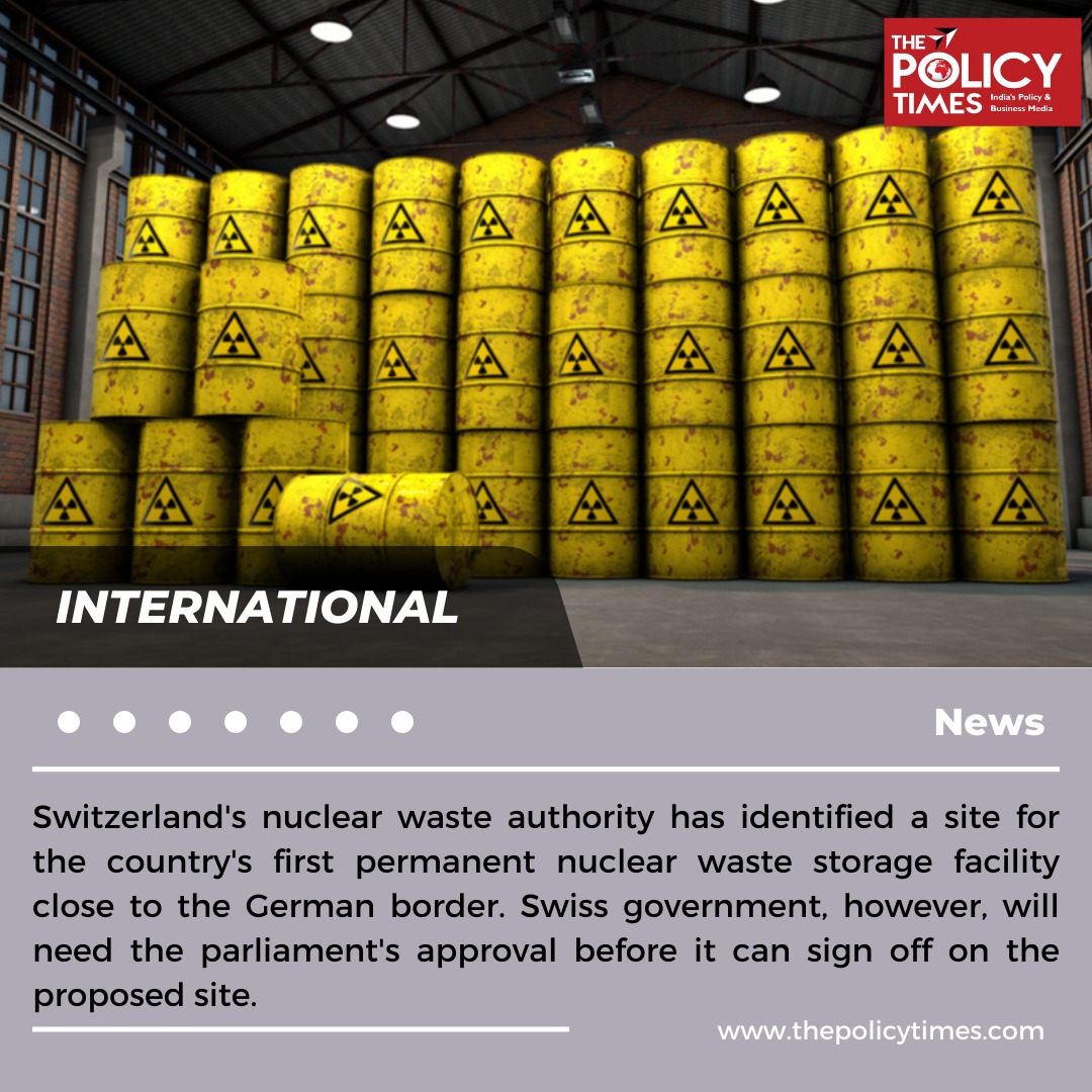 thepolicytimes's tweet photo. Switzerland's nuclear waste authority has identified a site for the country's first permanent nuclear waste storage facility close to the German border.
.
.
.
.
#nuclearwasteauthority #waste #germany #Nuclearwastestorage #GermanBorder #switzerland #Switzerlandnuclearwaste https://t.co/fJbVZGldAA