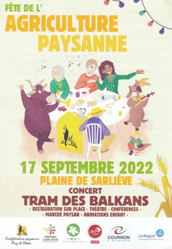 FSarlieve's tweet photo. L'agriculture paysanne c'est aussi notre patrimoine, fêtons-la dans le Puy-de-Dôme avec la Confédération paysanne 63. C'est samedi 17 septembre sur la plaine de Sarliève.
@ConfPaysanne @Terredeliens @InPACTnational https://t.co/S2l6UH8k8z