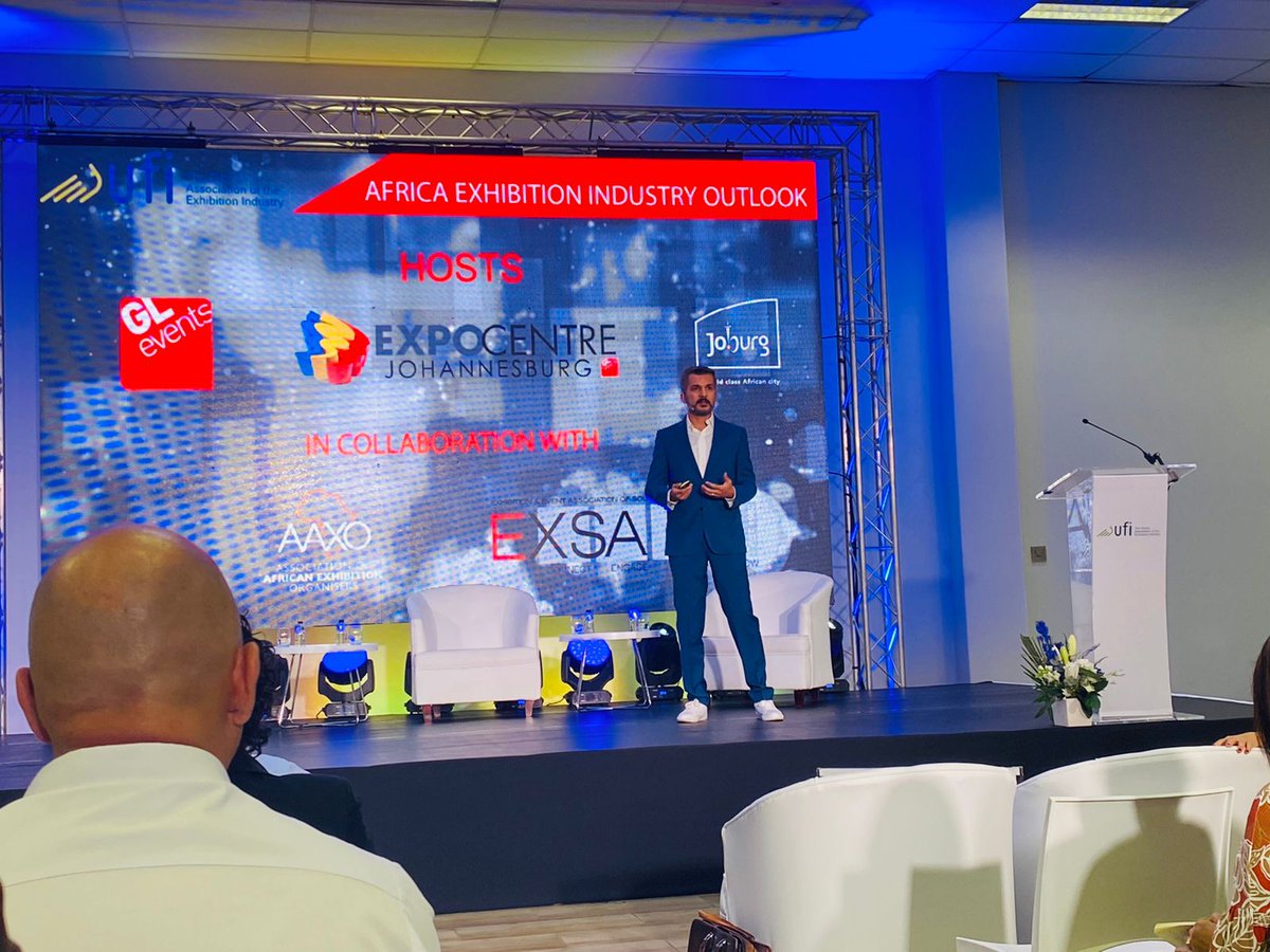 Naji El Haddad, Regional Director MEA, UFI sharing some interesting insights on findings of UFI's Global Barometer Study with focus to South Africa. 

#africaexhibitionoutlook #UFI #gleventssouthafrica