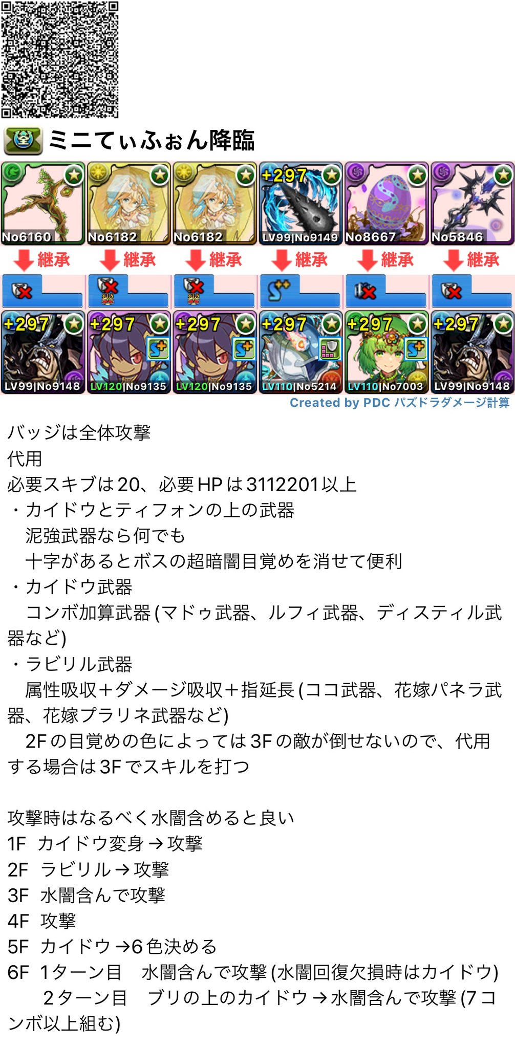 だいだい Pa Twitter ミニてぃふぉん降臨周回の2体スキル上げ編成 大体3分前半でまわれます T Co Xb7obvfv0v Twitter
