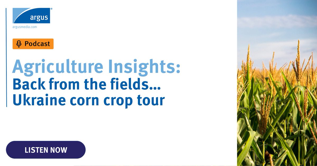 🎙️ Back from the fields: Ukraine #corn #crop tour podcast is available now! Find out more about our findings directly from the field. Listen here: okt.to/GDQInm | #ArgusAg  #corncroptour