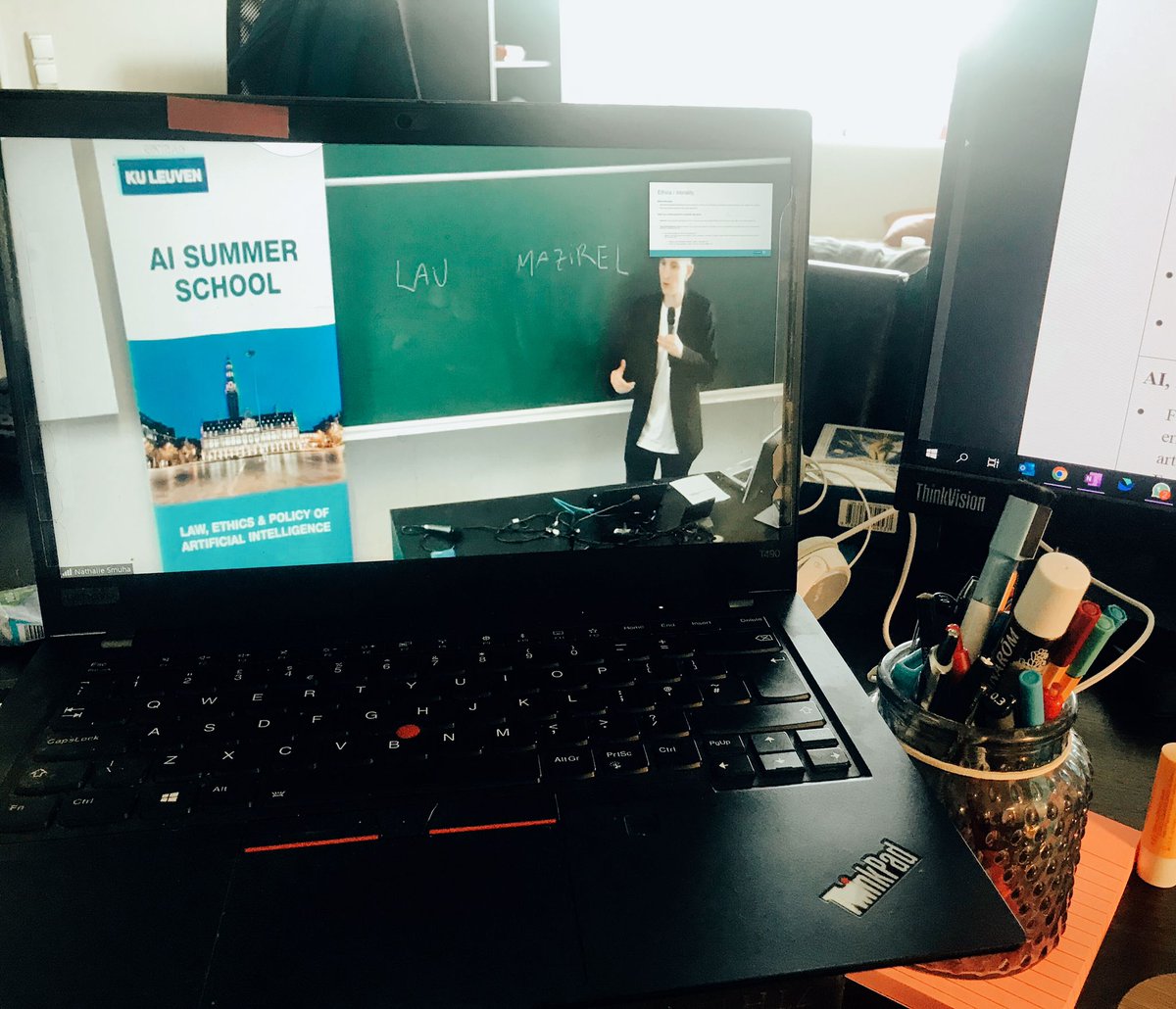 divyasco's tweet photo. What a great start to the AI Summer School at 
@KUL_AI_SSchool ! 👾 Glad to be joining this year's cohort.

Now on the docket - #AI &amp; #Ethics

Looking forward to the rest of these 7 days with a great lineup of lectures from @IoanDragosT, @PachlUpa &amp; others! https://t.co/LonEwBvRJY