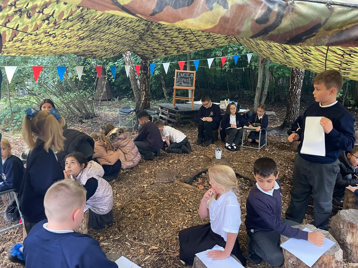A wonderful afternoon in Forest Church for our Ince CE children #letyourlightshine