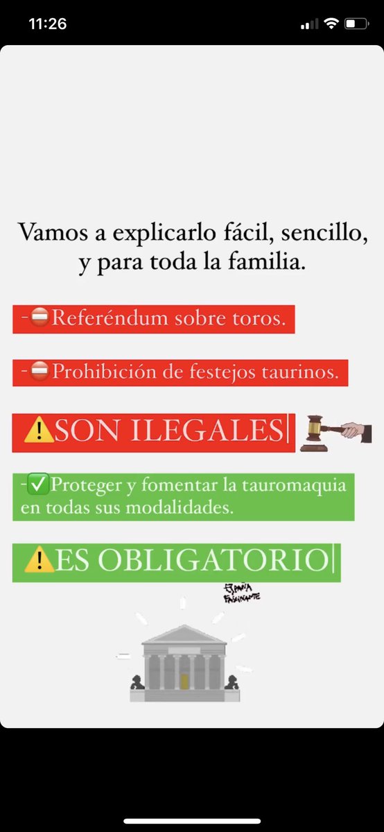 fedbousalcarrer's tweet photo. Fácil, sencillo, y para toda la familia.

⛔️Los toros no se prohiben.
⛔️Los toros no se consultan.
⛔️Los toros no se censuran.

✅La cultura se protege. https://t.co/WhvaCVp4xX