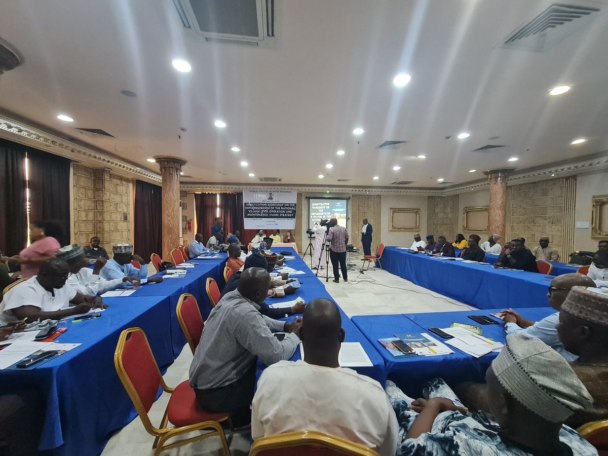 michaelforson's tweet photo. Ongoing now. Sensitization workshop for the Implementation of the Nigeria National Village Level Operation and Maintenance (VLOM) strategy. 
The strategy aims to ensure 100% functionality of rural water facilities by placing communities in the center of ownership https://t.co/MeuhBalbW3