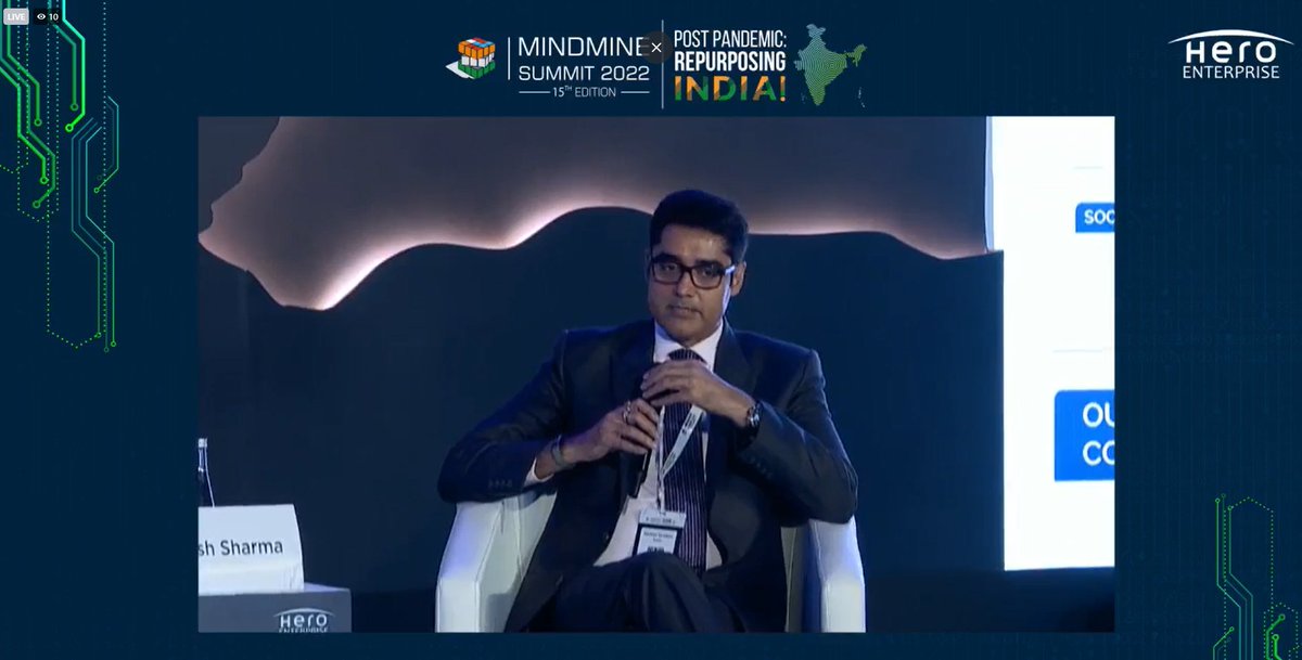 Mindmine_Summit's tweet photo. Panelists: 
👉Ashmit Kumar, CNBC-TV18
👉Shishir Priyadarshi, Director, WTO-Geneva
👉Manish Sharma, Chairman &amp; CEO, Panasonic India &amp; South Asia 
👉Ranu Vohra, Co-Founder &amp; Executive Vice Chairman, Avendus Capital
#AshmitKumar #ShishirPriyadarshi #ManishSharma 
#mindminesummit2022 https://t.co/mZzBaz1PyJ