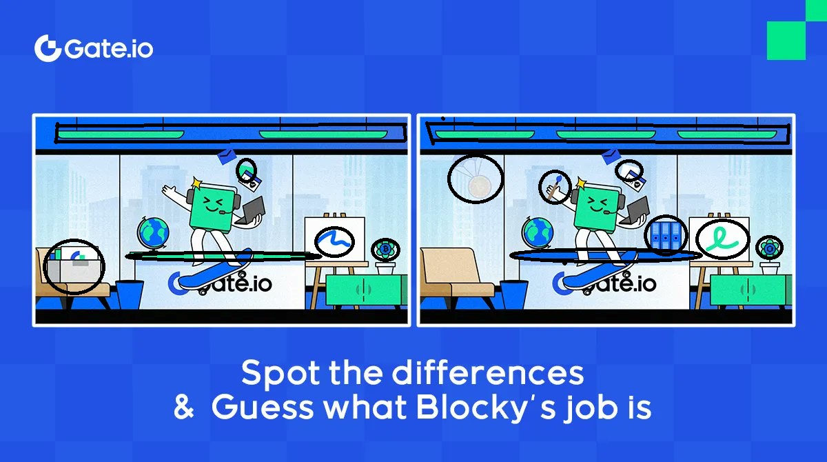 Missoke1's tweet photo. @gate_io Nice project thanks for the chance we've 9 differences 
Blocky's work is to brand the logo https://t.co/HqfY8IgR05