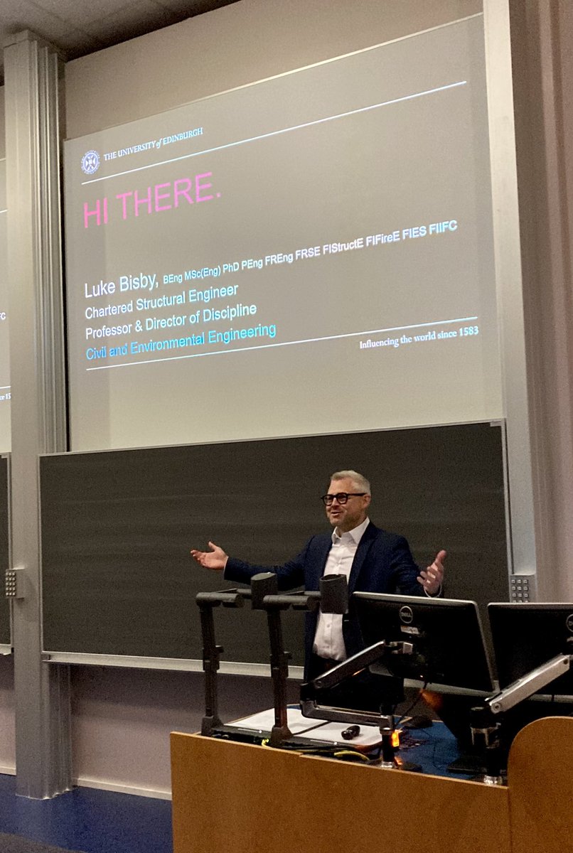 This morning Prof. <a href="/lukebisby/">Luke Bisby</a> (with lots of letters after his name) welcomed all our new students into the Civil &amp; Env. Eng. programme.