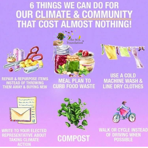the_solf_org's tweet photo. Here are 6 simple things we can do on a daily basis that make a huge difference! 💚
#thesolfoundation #sustainability #sustainablelifestyle #compost #reuse #zerowaste #zerohunger #plattrees #startagarden #gardening #simple #startsmall #makeadifference https://t.co/i7RY7HsDNg