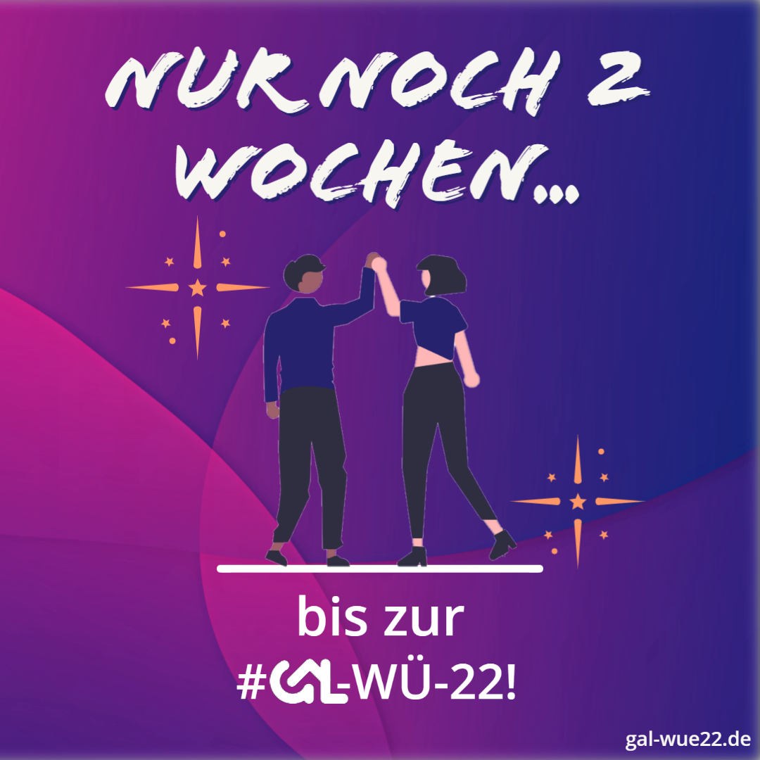 galwue22's tweet image. Nur noch zwei Wochen! Dann steht die #galwue22 vor der Tür.😍

Seid ihr auch schon so aufgeregt?😅

Alle Infos zur Tagung findet ihr auf ➡️gal-wue22.de!

Schreibt uns aber auch gerne, wenn ihr noch Fragen, Anregungen oder Wünsche habt!😊