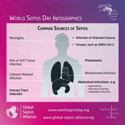 Sepsis can present as clinical deterioration of preventable infections like those of the respiratory, gastrointestinal &amp; urinary tract, or of wounds &amp; skin and is often under-diagnosed
#nasipc #sepsis #stopsepsis #savelives
worldsepsisday.org
youtu.be/NsPDjOX8QHA