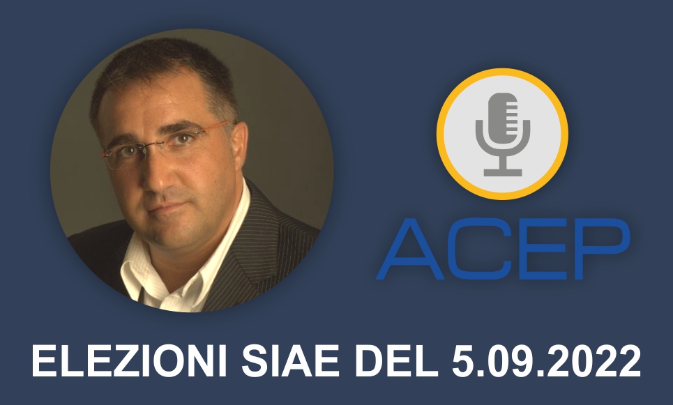Elezioni SIAE: per ACEP eletto il Vicepresidente Vincenzo Barbalarga che subentra al Presidente Alessandro Angrisano giunto al limite statutario dei 2 mandati trascorsi nel CdS <a href="/SIAE_Official/">SIAE</a>.

Auguri a <a href="/vincenzobarvin/">Vincenzo Barbalarga</a>
da parte di tutta <a href="/AssoACEP/">Associazione ACEP</a>.

assoacep.com/risultati-elez…