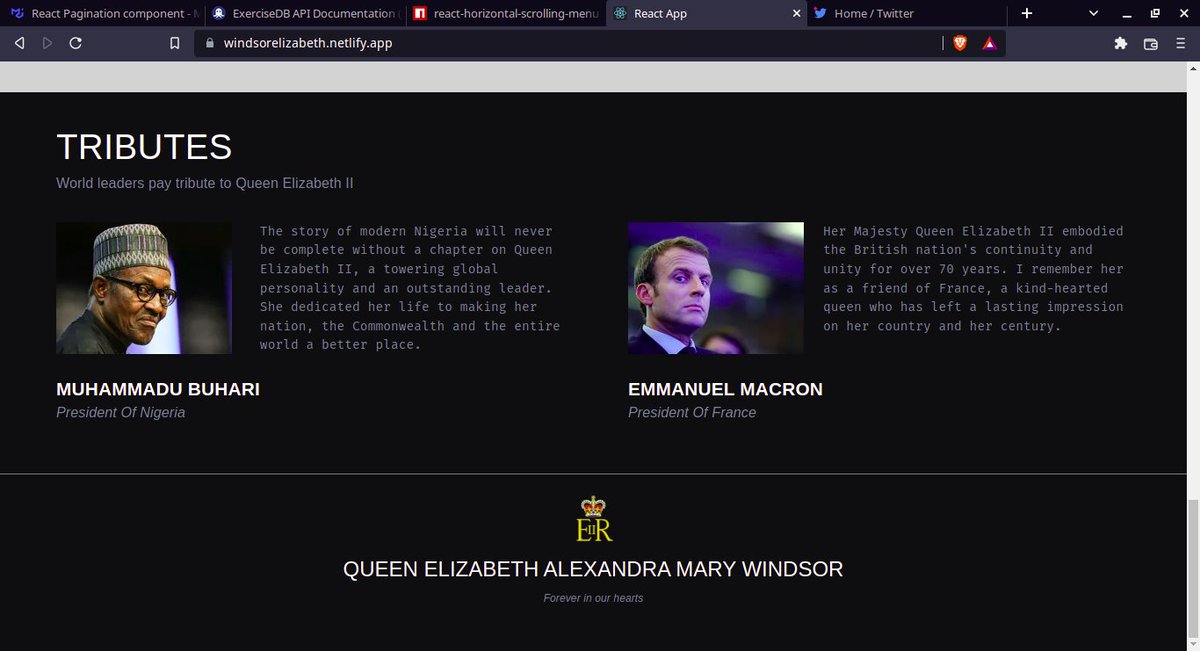 iam_graey's tweet photo. I dedicate my Tribute website to God for Queen Elizabeth, that her soul may rest well, and also that God give her corgis in heaven. Amen @Mrpossidez @UjuAnya @JeffBezos #Royalty #windsorfamily #RIPMYQUEEN https://t.co/QXOY1xiMw8