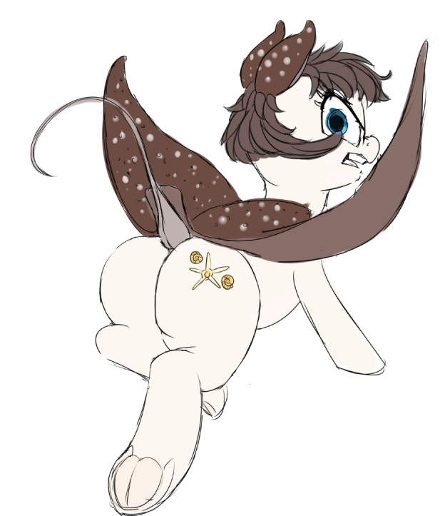 Firenhooves4Kid's tweet photo. Stingray pone (sfw version) She comes with a venomous tail and doesn't like it when you get too close to her. https://t.co/UPM5hZB9PG