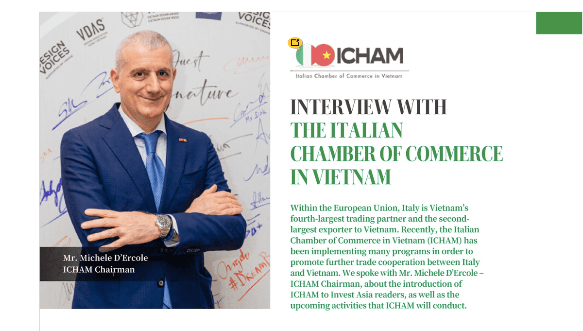 IchamV's tweet photo. Check out the latest featured article of ICHAM Chairman Mr. Michele D'Ercole on Invest Asia Vol.14

🔻 Featured article: https://t.co/Qo1ix6dKNS

🔻 Full volume is available at: https://t.co/p1F7LKHTaT

#icham #press #investasia #promotingtrade #sufex https://t.co/XWRkFOTIa2