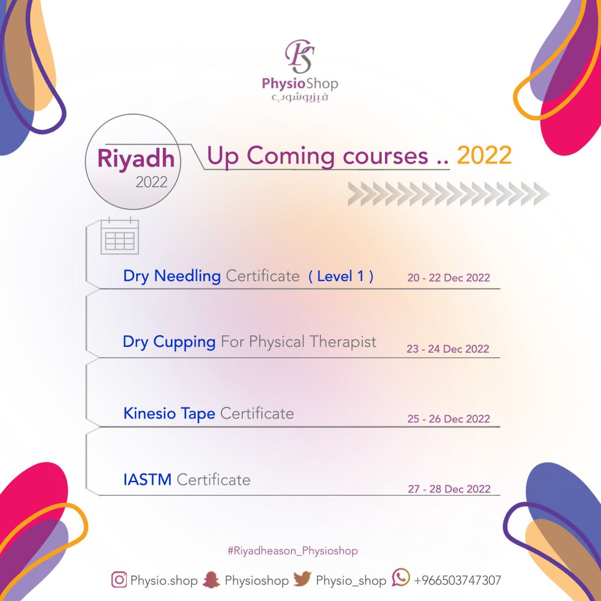 physio_shop's tweet photo. تزامناً مع شتاء #موسم_الرياض
وبالتعاون مع @Physiotrio

نقدم دورات وخصومات تصل الى ٣٠٪
والتقسيط ٣ دفعات متاح

شارك معنا السحب على كوبون ٥٠٠٠ ريال
تابع + ريتويت + انضم لقروب الواتساب

احجز مقعدك الان🏃‍♀️🏃🏽
واستمتع بقضاء اجمل اجازاتك التعليمية📚
معنا في #RiyadhSeason_Physioshop https://t.co/UKxkpheQ8k