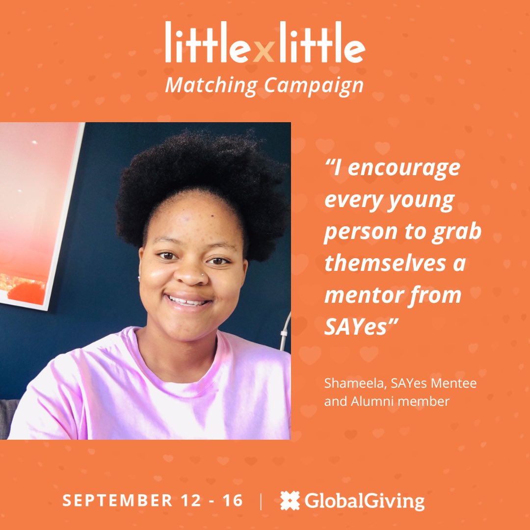 SAYesMentoring's tweet photo. All this week, every donation to SAYes Mentoring (up to a value of $50) will be matched by 50%. 

🧡💚💛💙

Donate via @GlobalGiving here: https://t.co/kfEtZdcrhp 🙌 https://t.co/IZtqT03K01